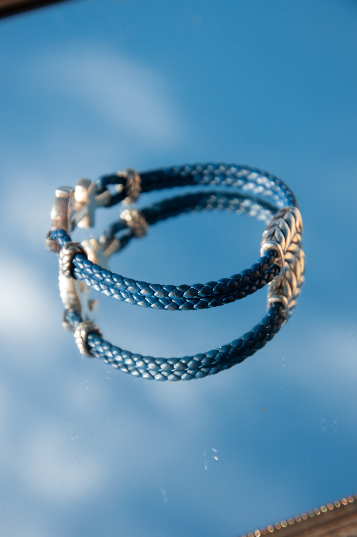 DAVID YURMAN BLUE SAPPHIRE ANCHOR BRACELET