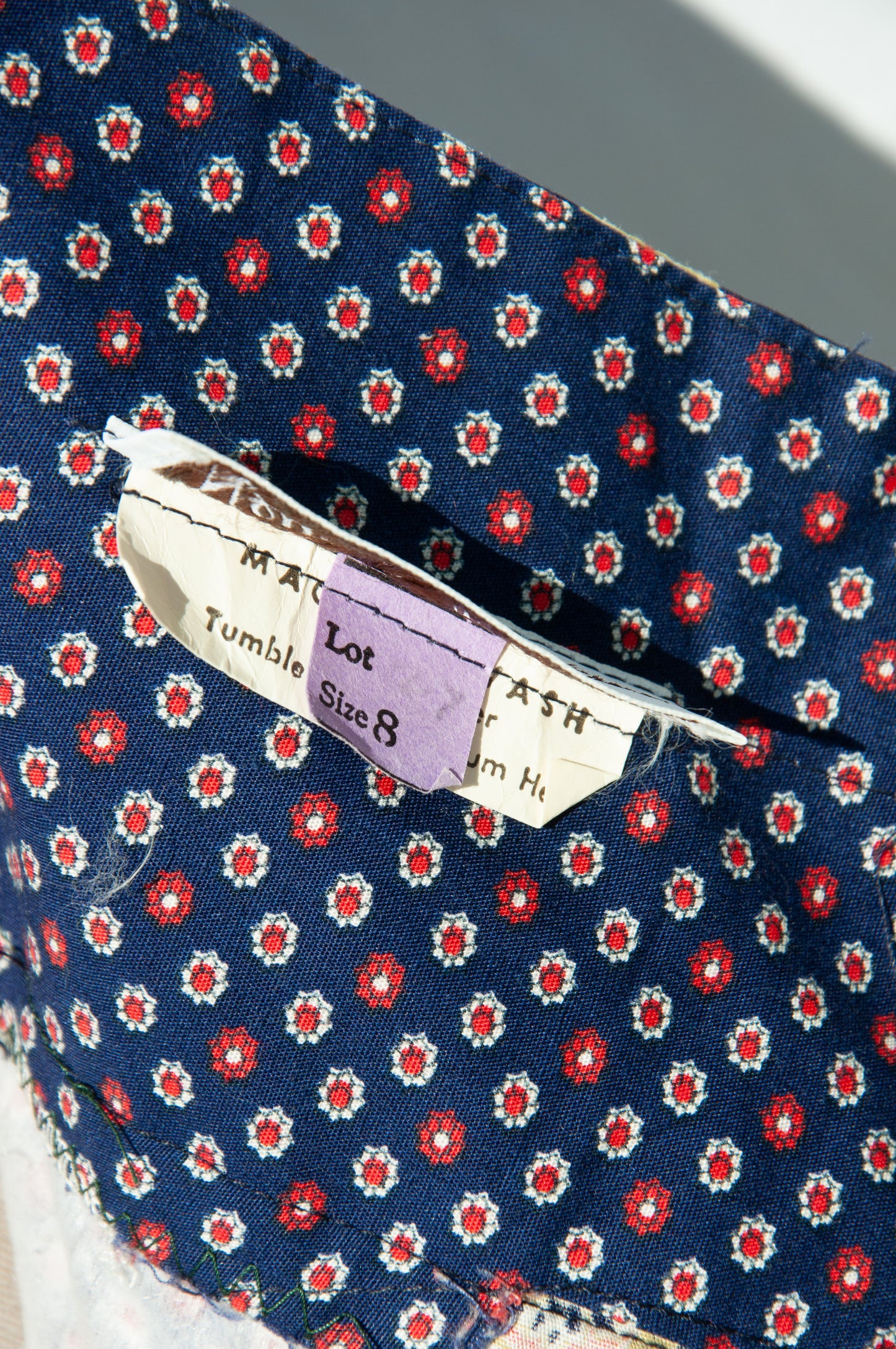 NEIMAN MARCUS 1970S NAVY PAISLEY HALTER NECK DRESS