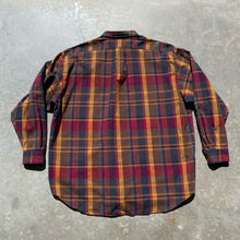 Vintage Guess Shirt Mens Long Sleeve Button Down Cotton Linen Plaid 90s Sz L