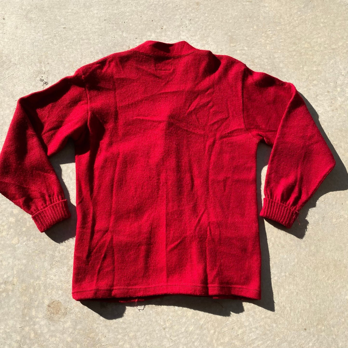 60s Mens Cardgian Collegiate Vintage Grandpa Sweater "O" Patch Chain Stitch Sz42