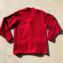 60s Mens Cardgian Collegiate Vintage Grandpa Sweater "O" Patch Chain Stitch Sz42
