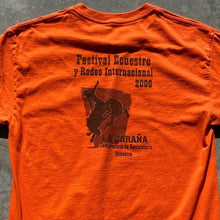 Vtg Graphic TShirt "Festival Equestre y Rodeo Internacional 2006" Orange Sz M