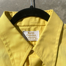 70s Arrow Yellow Shirt Men's Button Down Disco Shirt Butterfly Collar Sz 17-33
