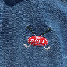 Vintage 90s Men's Novelty Golf Polo Shirt "The Boys" Embroidered Blue Red Sz XL