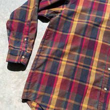 Vintage Guess Shirt Mens Long Sleeve Button Down Cotton Linen Plaid 90s Sz L