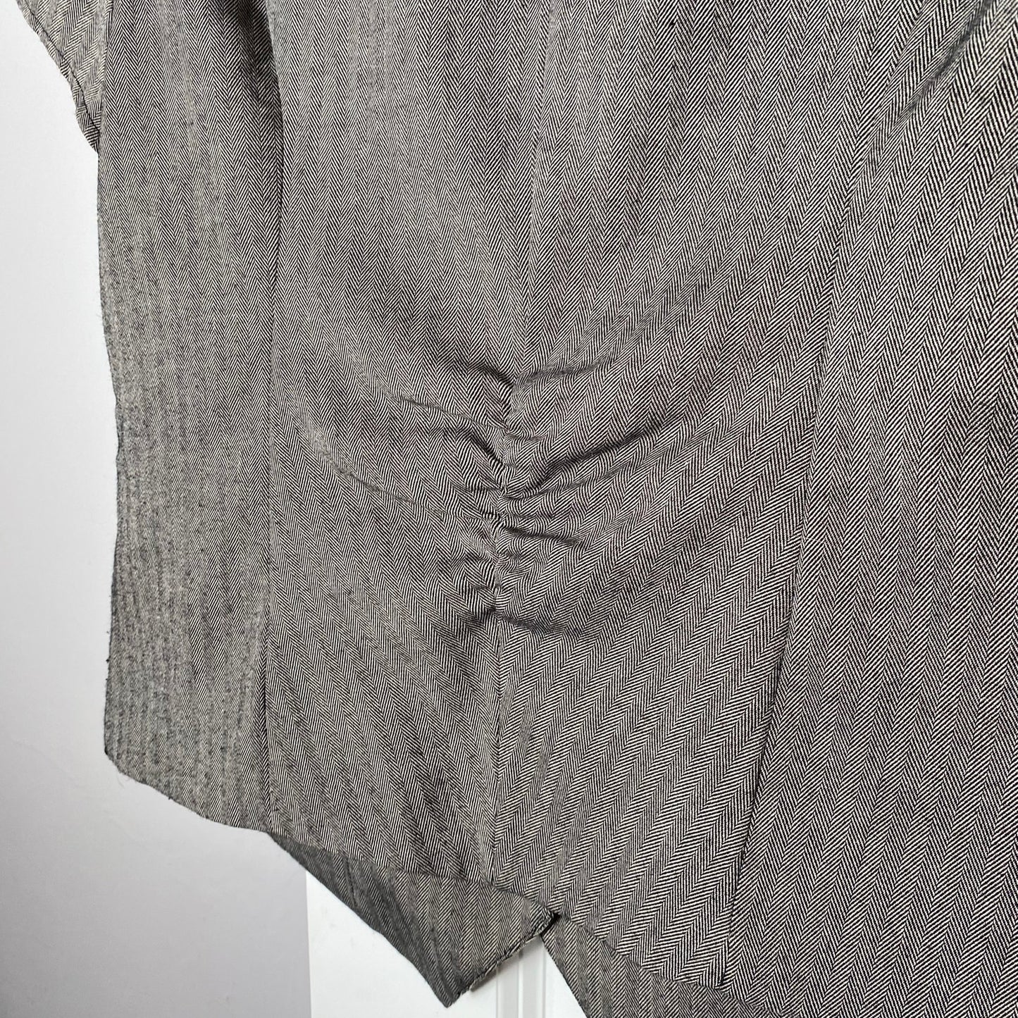 2000s Womens Top Vintage Office Siren Top Tuxedo Vibes Y2K Indie Sleeze SS Sz L