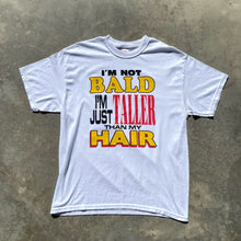 90s Graphic Tee "I'm Not Bald I'm Just Not Taller Than My Hair" Hanes 50/50 Sz L