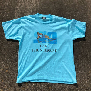 Vtg Men's Graphic TShirt Oklahoma Novelty Lake Thunderbird Ski 50/50 Cotton SzXL