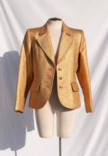 YVES SAINT LAURENT BROCADE GOLD TAILORED JACKET