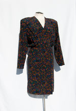 CHLOE VINTAGE PLEATED PATTERNED SILK DRESS