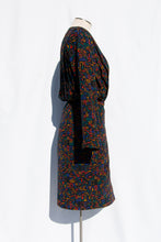 CHLOE VINTAGE PLEATED PATTERNED SILK DRESS