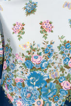 EMANUEL UNGARO 1978 DOCUMENTED VINTAGE FLORAL SILK TRIANGULAR SCARF