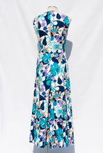 MOLLIE PARNIS BOUTIQUE EARLY 70S BLUE FLORAL MAXI DRESS AND SCARF