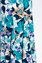 MOLLIE PARNIS BOUTIQUE EARLY 70S BLUE FLORAL MAXI DRESS AND SCARF