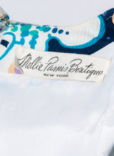MOLLIE PARNIS BOUTIQUE EARLY 70S BLUE FLORAL MAXI DRESS AND SCARF