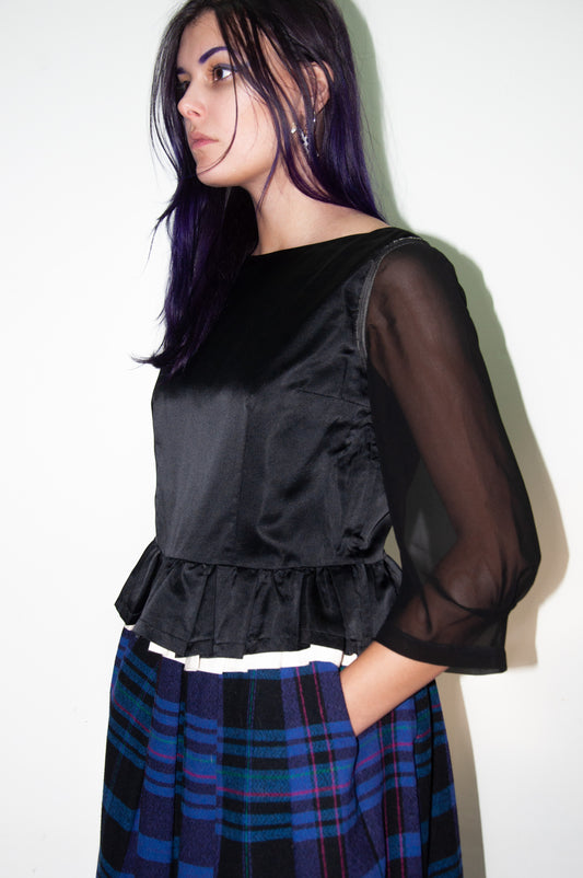 COMME DES GARCONS FW2010 BLACK RENAISSANCE STYLE TOP