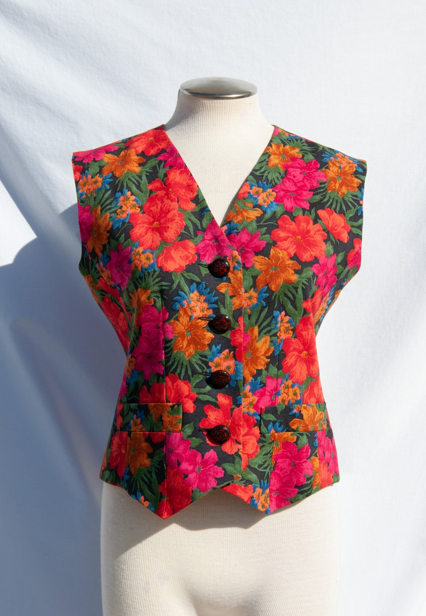 YVES SAINT LAURENT VINTAGE 1990S FLORAL VEST