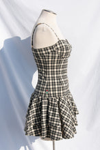 MOSCHINO JEANS 1990S BLACK AND WHITE MINI DRESS