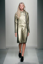 BOTTEGA VENETA PRE FALL 2012 DISTRESSED GOLD COAT