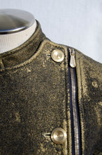 BOTTEGA VENETA PRE FALL 2012 DISTRESSED GOLD COAT