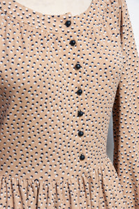 HANDMADE 1970S POLKA DOT DRESS