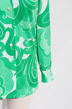 PYKETTES 1970S PSYCHEDELIC GREEN SHIRT
