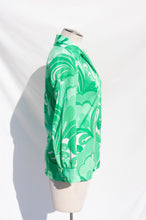 PYKETTES 1970S PSYCHEDELIC GREEN SHIRT
