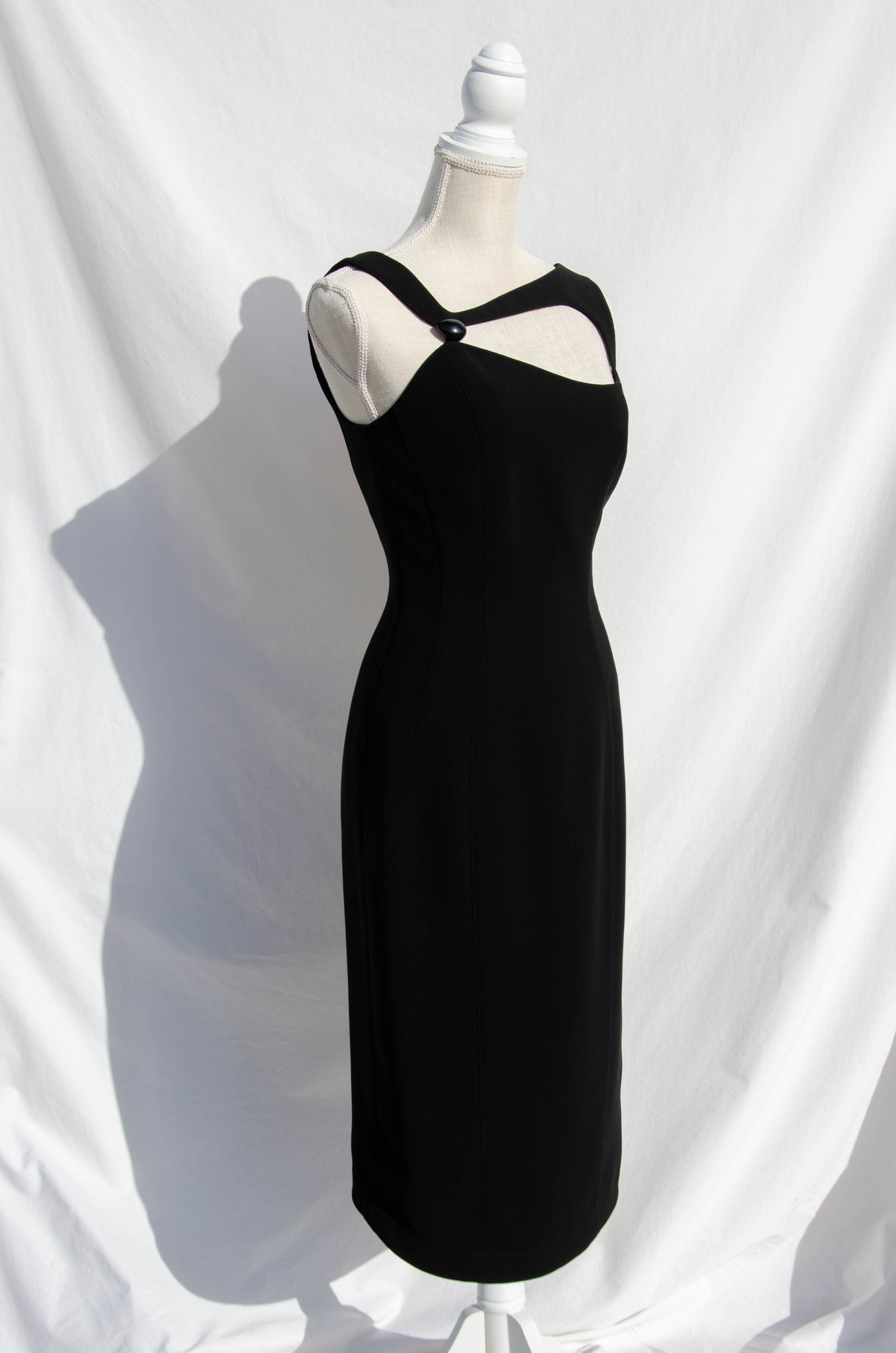 thierry mugler black dress Vintage Long Dress