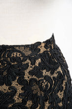 PEGGY JENNINGS VINTAGE BLACK SILK LACE SKIRT