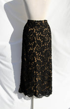 PEGGY JENNINGS VINTAGE BLACK SILK LACE SKIRT