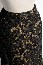 PEGGY JENNINGS VINTAGE BLACK SILK LACE SKIRT