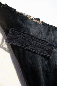 PEGGY JENNINGS VINTAGE BLACK SILK LACE SKIRT