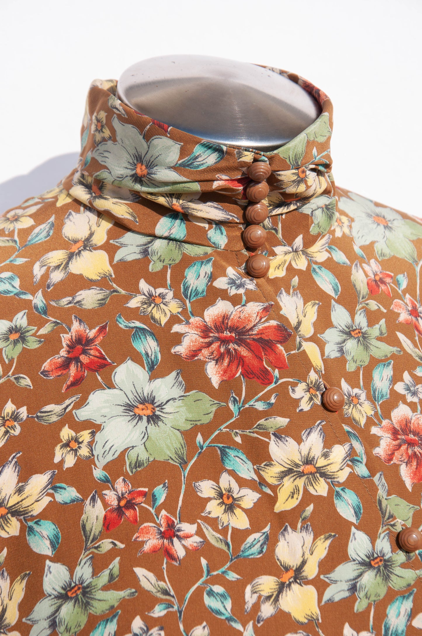 EMANUEL UNGARO VINTAGE FLORAL SILK SHIRT