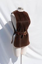 VINTAGE 1970S BROWN SUEDE BELTED TUNIC