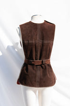 VINTAGE 1970S BROWN SUEDE BELTED TUNIC