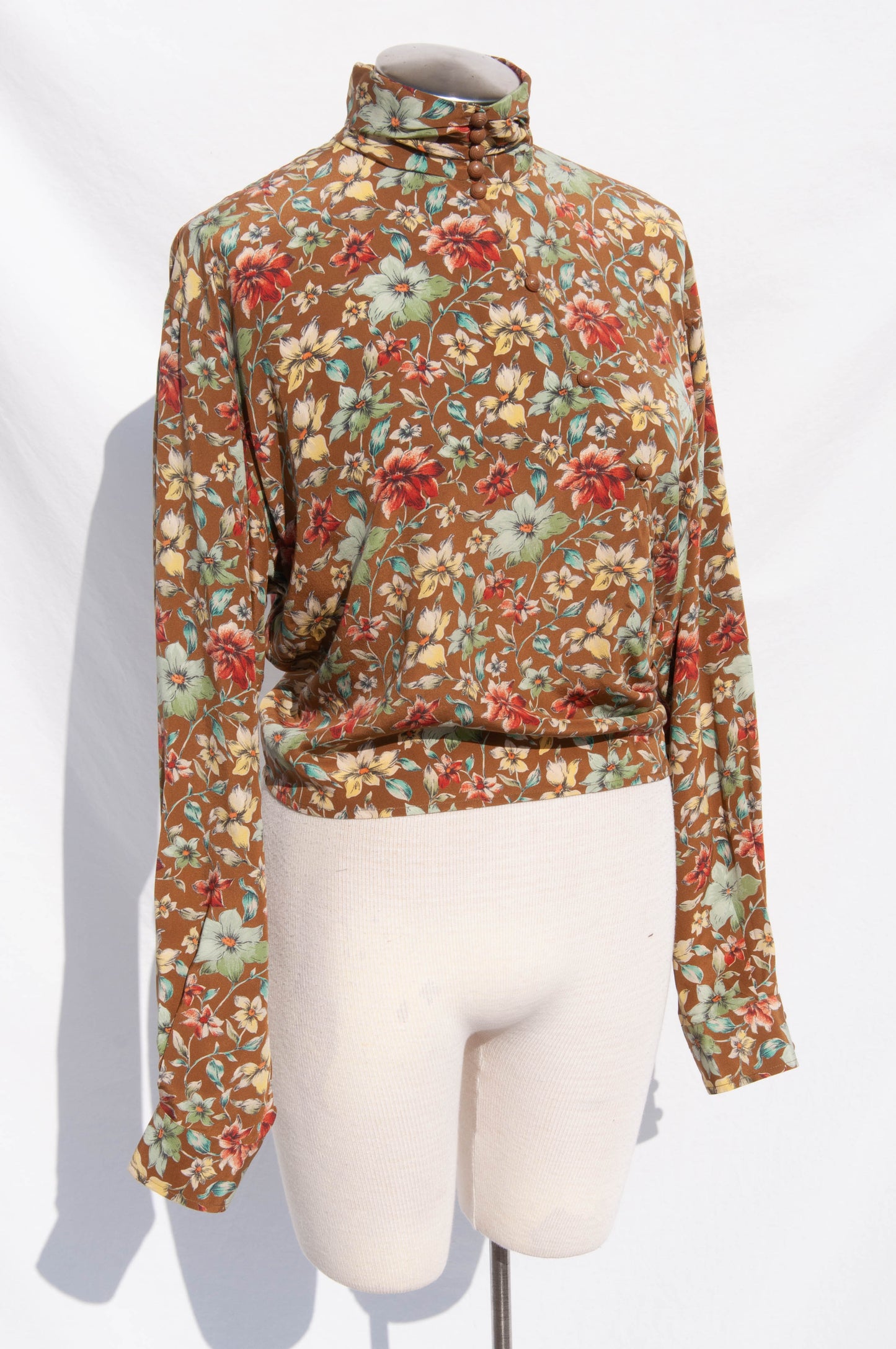 EMANUEL UNGARO VINTAGE FLORAL SILK SHIRT