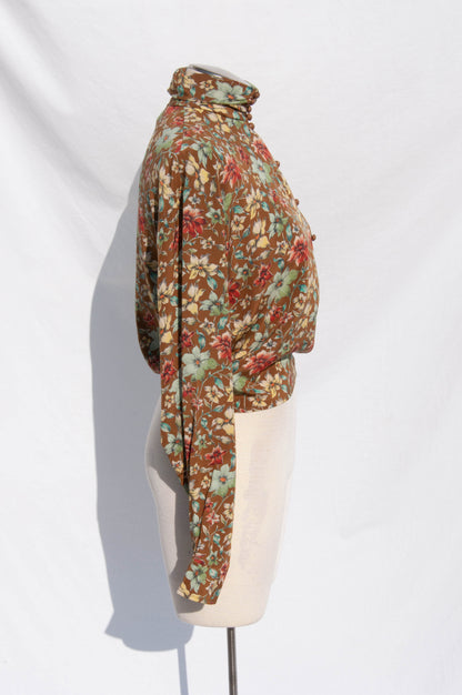 EMANUEL UNGARO VINTAGE FLORAL SILK SHIRT