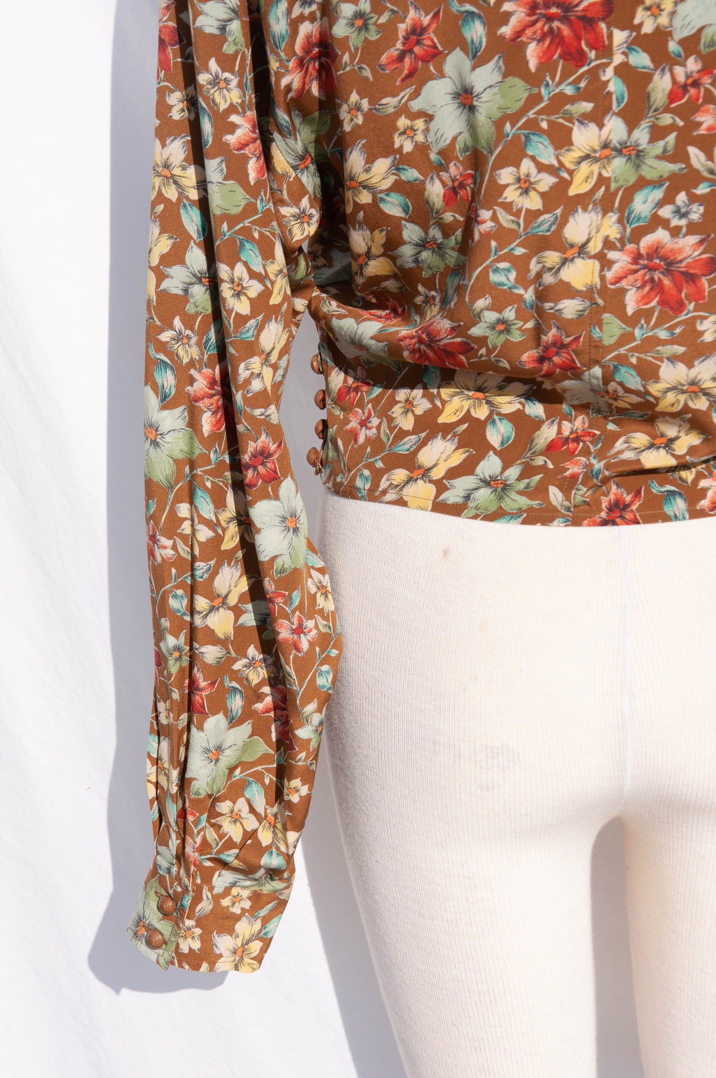 EMANUEL UNGARO VINTAGE FLORAL SILK SHIRT