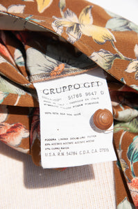 EMANUEL UNGARO VINTAGE FLORAL SILK SHIRT