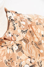 BEAUJOLAIS 60S FLORAL EARTHTONE BUTTON DOWN SHIRT