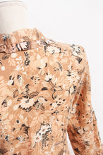 BEAUJOLAIS 60S FLORAL EARTHTONE BUTTON DOWN SHIRT