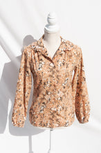 BEAUJOLAIS 60S FLORAL EARTHTONE BUTTON DOWN SHIRT