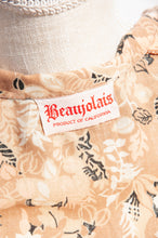 BEAUJOLAIS 60S FLORAL EARTHTONE BUTTON DOWN SHIRT