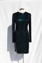BILL BLASS FW2007 RUNWAY NAVY SEQUIN COCKTAIL DRESS