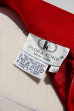FLORA KUNG VINTAGE PINK AND RED SILK DRESS SUIT
