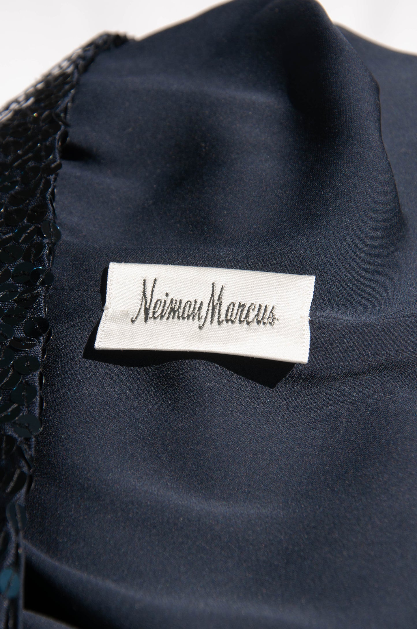 BILL BLASS FW2007 RUNWAY NAVY SEQUIN COCKTAIL DRESS