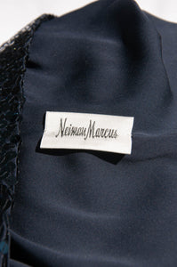 BILL BLASS FW2007 RUNWAY NAVY SEQUIN COCKTAIL DRESS