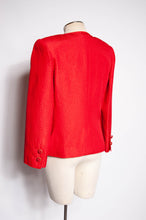 VALENTINO NIGHT VINTAGE QUILTED RED SILK BOW JACKET