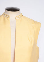 VINTAGE 1960S PALE YELLOW EYELET LACE VEST