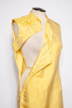 VINTAGE 1960S YELLOW SILK CHEONGSAM STYLE DRESS